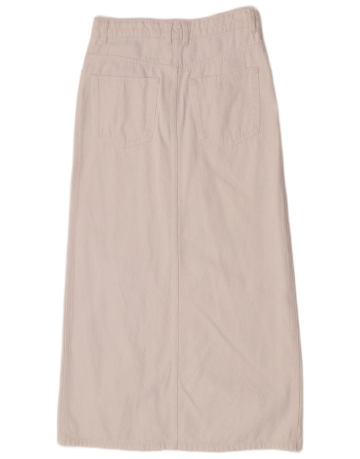 Fusta de blugi pentru femei Mango Medium W30 Bumbac alb