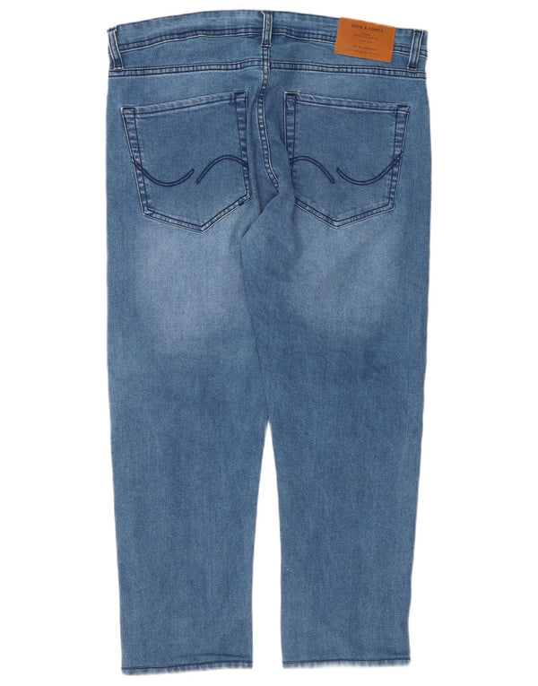 Jack & Jones blugi slim drepte pentru bărbați W36 L26 bumbac albastru
