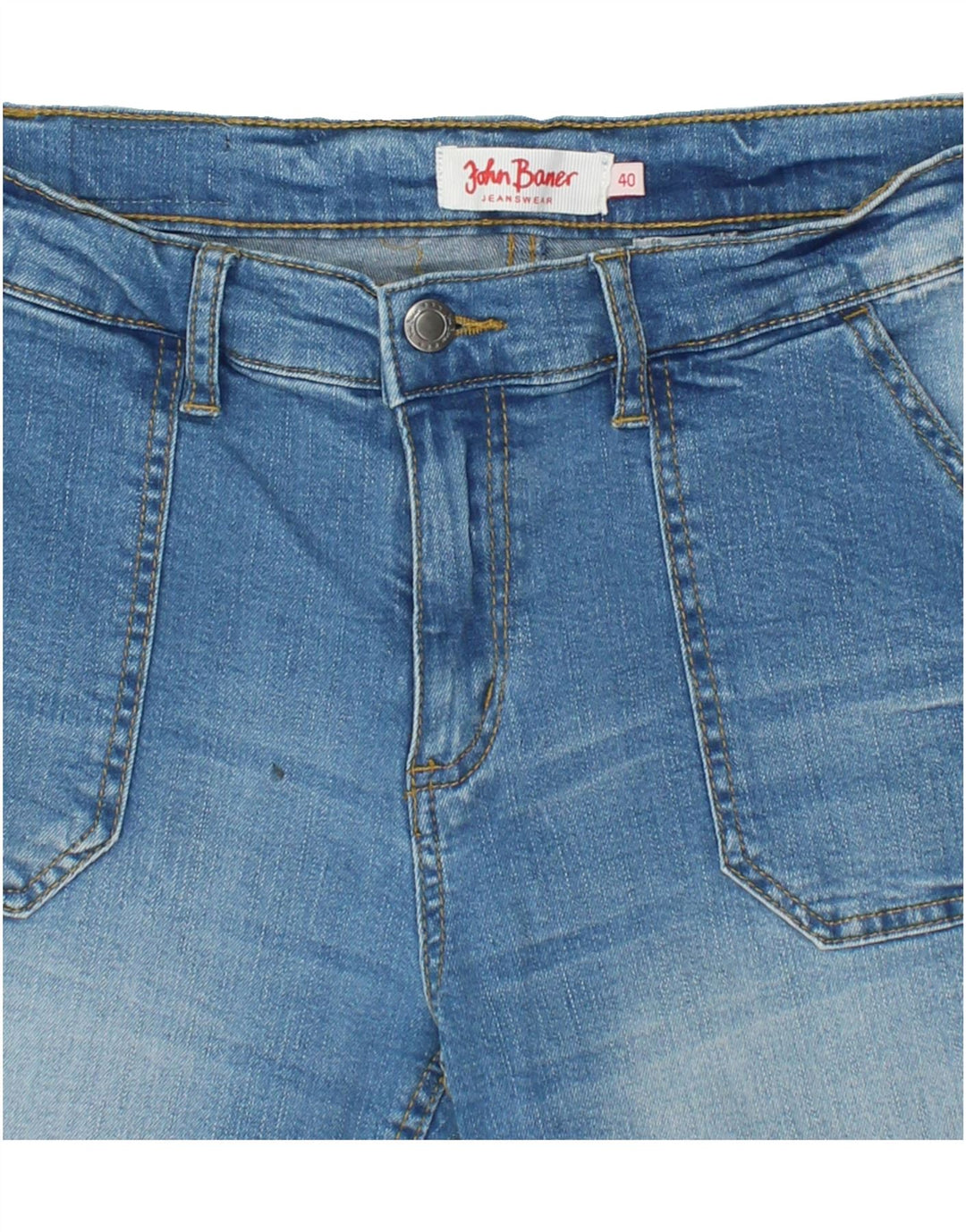 JOHN BANER Womens Denim Shorts EU 40 Medium  W32  Blue Cotton Vintage John Baner and Second-Hand John Baner from Messina Hembry 
