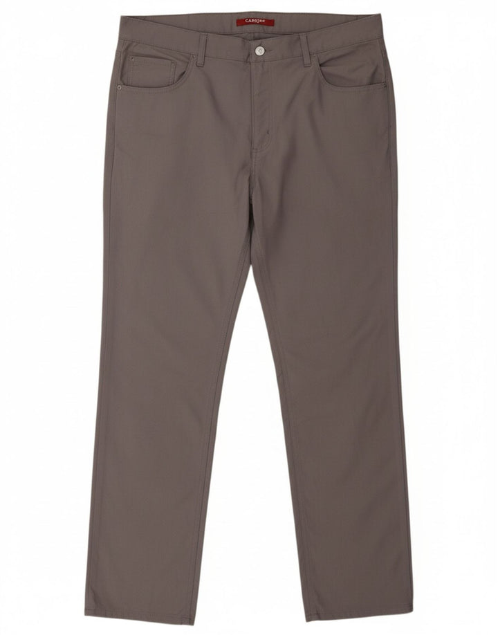 CARRERA Mens 700 Slim Casual Trousers W40 L35 Grey Cotton