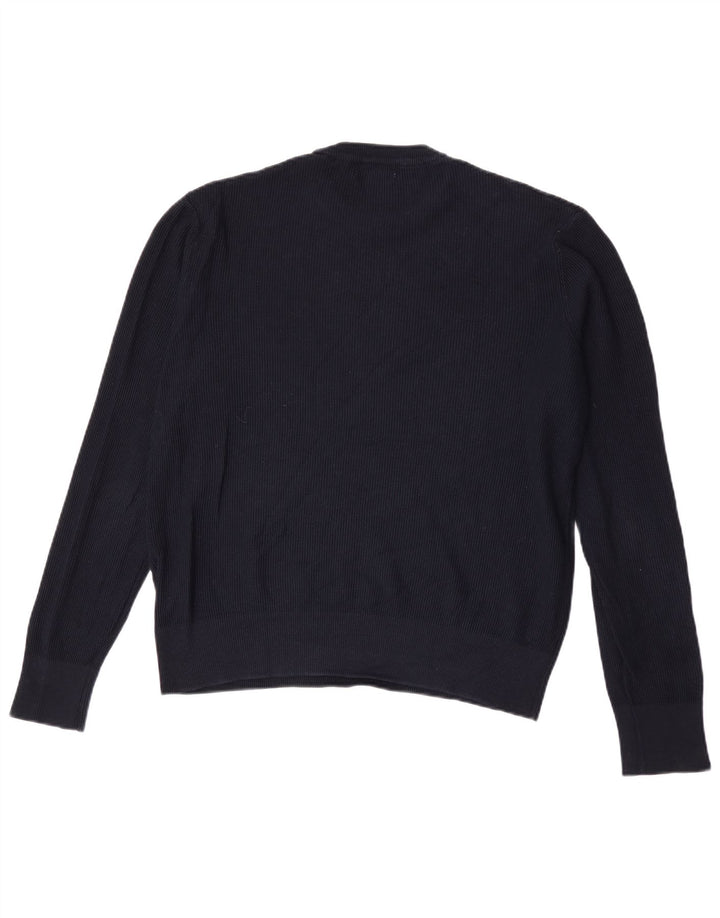Pulover pentru bărbați Zara, cu gât crew, albastru bleumarin mediu