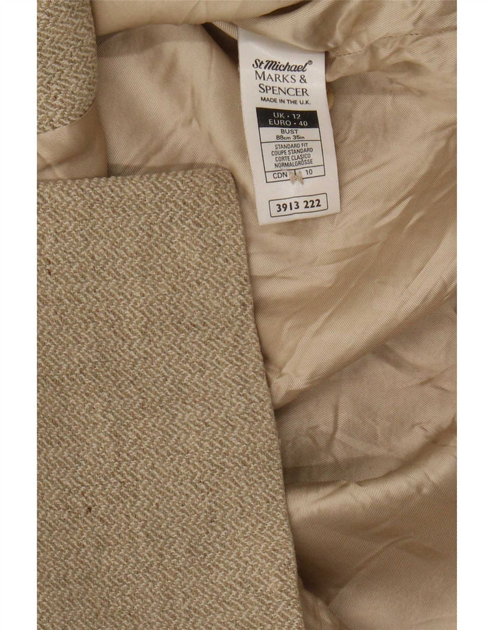 Marks & Spencer pentru femei St. Michael Blazer Jacket UK 12 Medium Beige