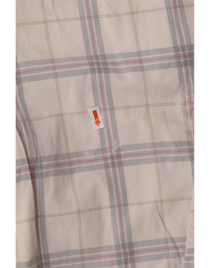 Pantaloni scurți cargo pentru bărbați CALVIN KLEIN W32, bumbac alb mediu cu carouri