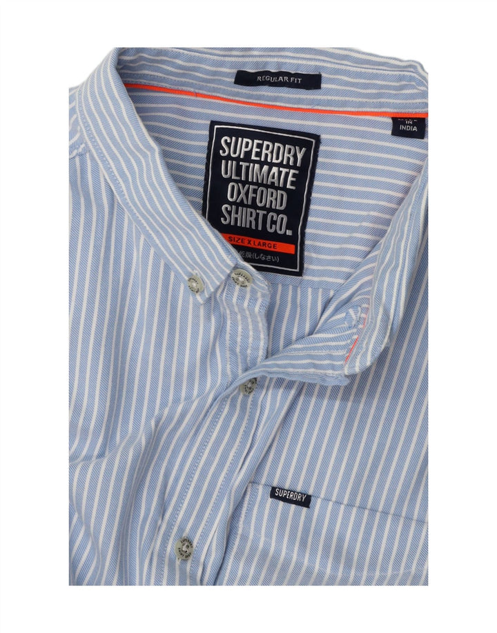 Cămașă SUPERDRY pentru bărbați, cu tăiere obișnuită, XL, albastru, cu dungi
