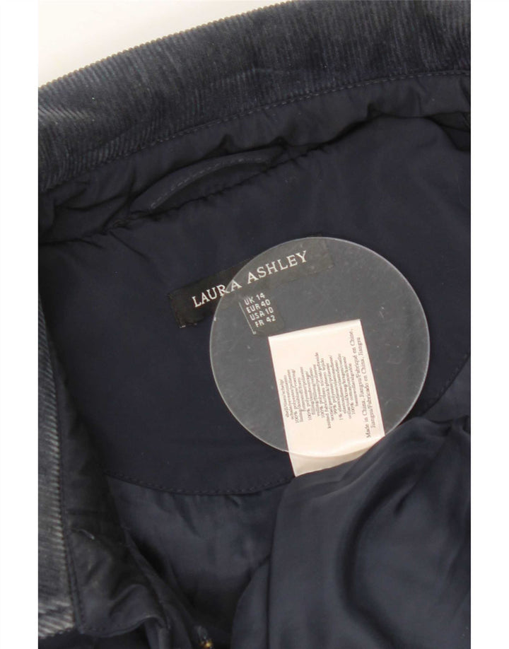 Jachetă matlasată pentru femei Laura Ashley UK 14 mare poliester bleumarin