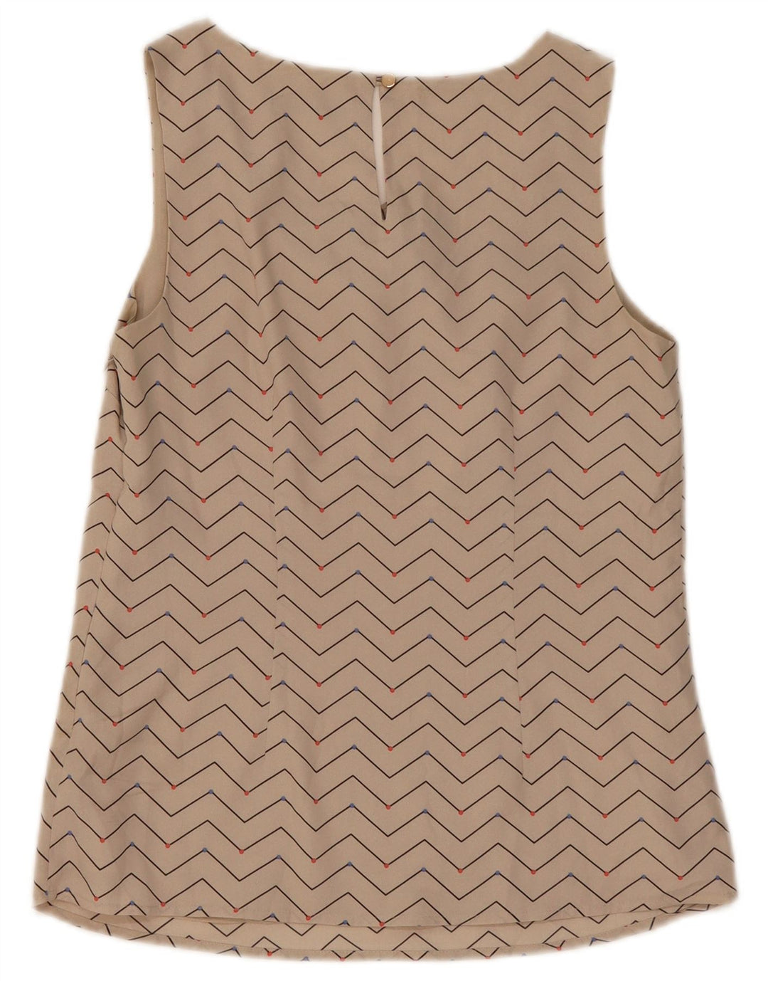Bluză fără mâneci pentru femei Oasis UK 10 Small Beige Geometric