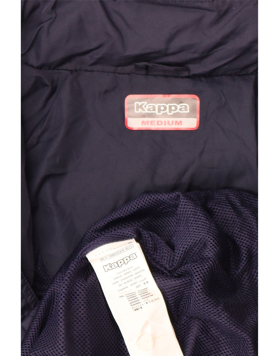 Jachetă de trening cu glugă grafică KAPPA pentru bărbați, poliester mediu albastru bleumarin