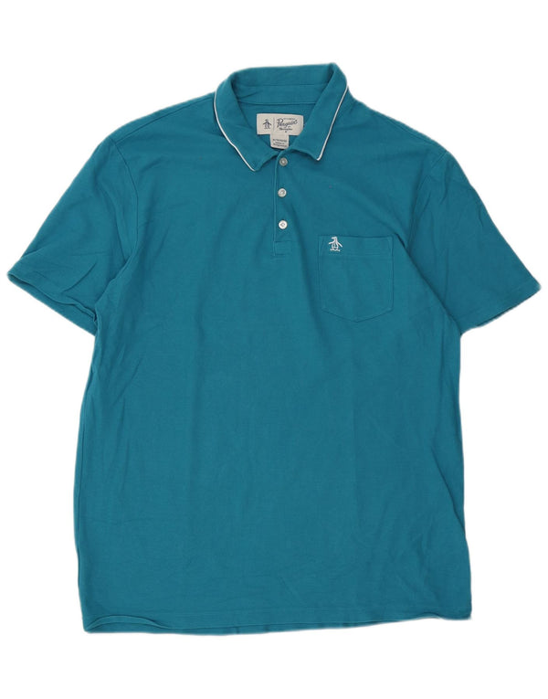 Tricou polo pentru bărbați Penguin XL, bumbac albastru