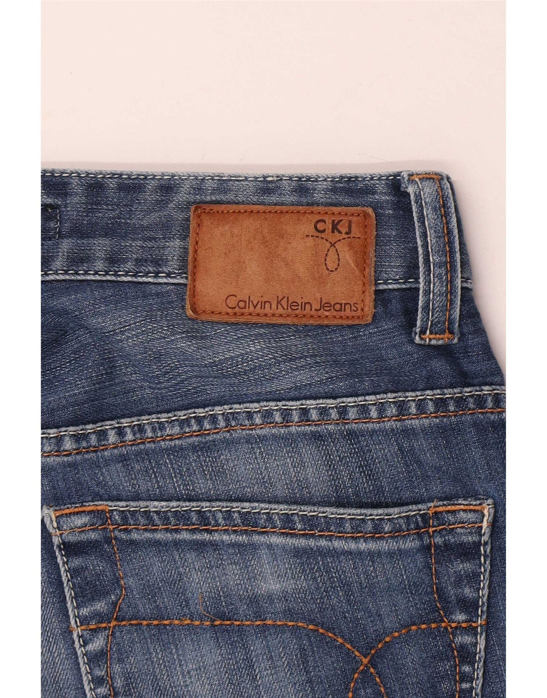 Blugi drepti pentru femei Calvin Klein W30 L34 Albastru