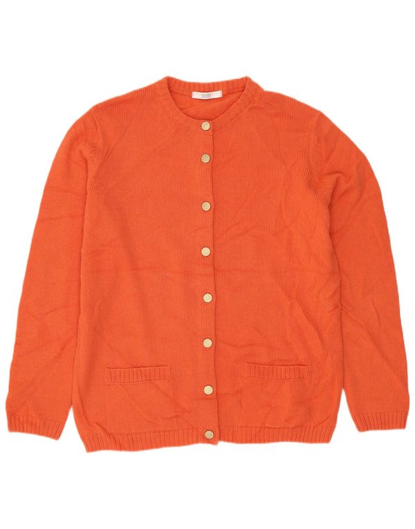 MARKS & SPENCER Pulover cardigan pentru femei UK 12 portocaliu mediu acrilic