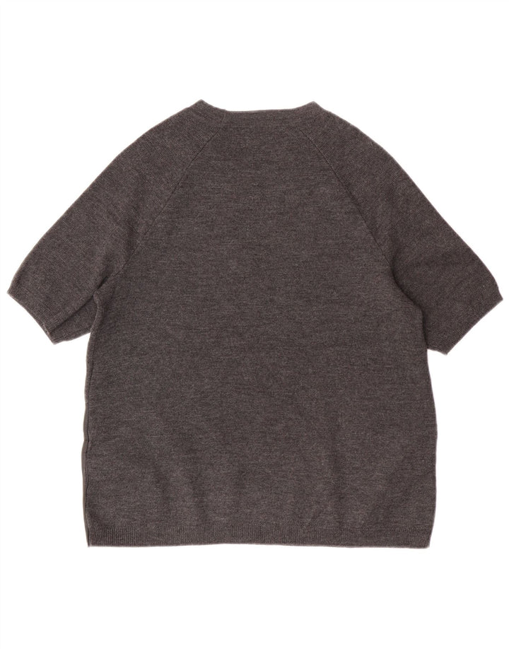J. CREW Pulover supradimensionat pentru femei cu gâtul turnat UK 6 XS Gri