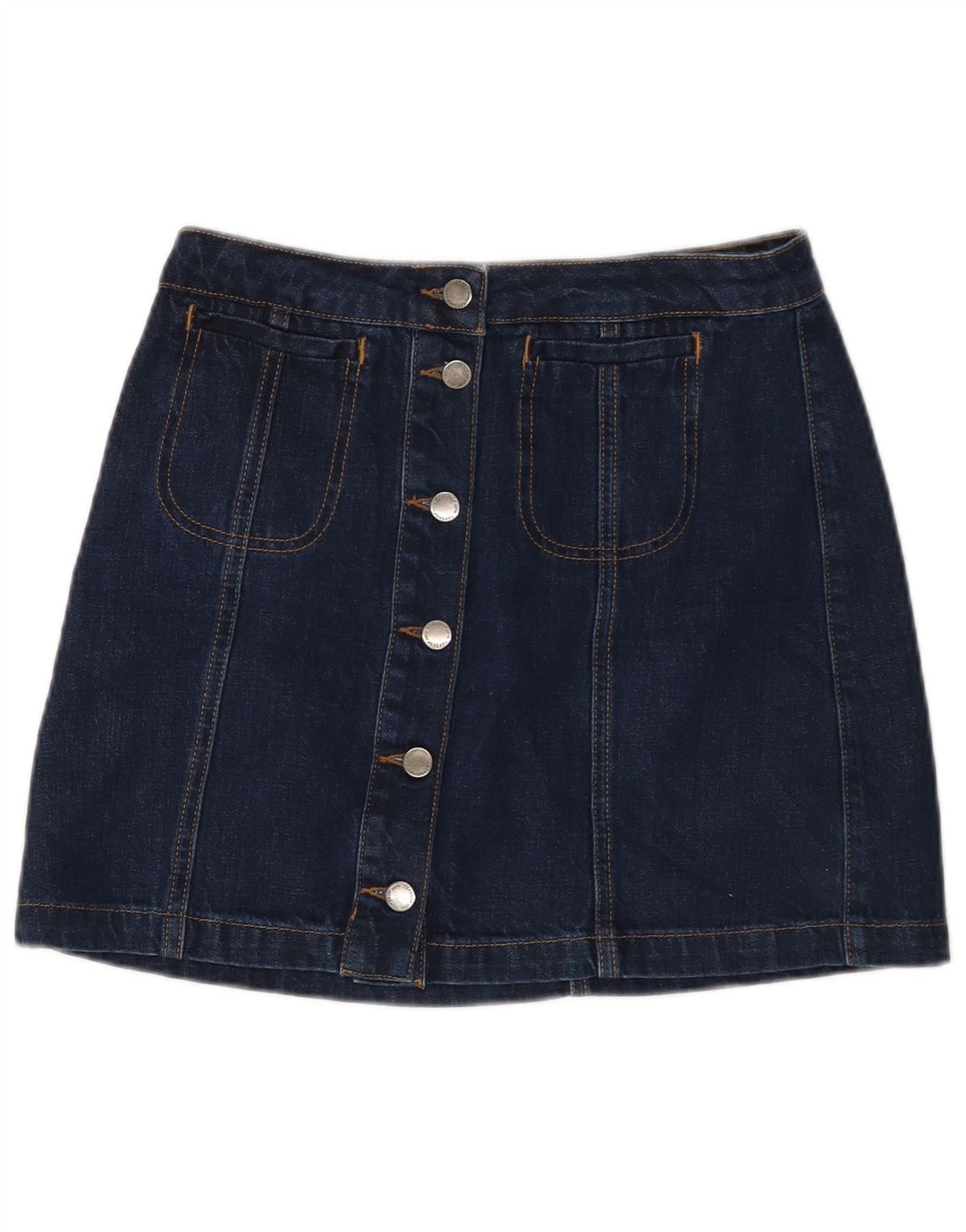 Fusta mini denim Topshop pentru femei W28 bumbac bleumarin mediu