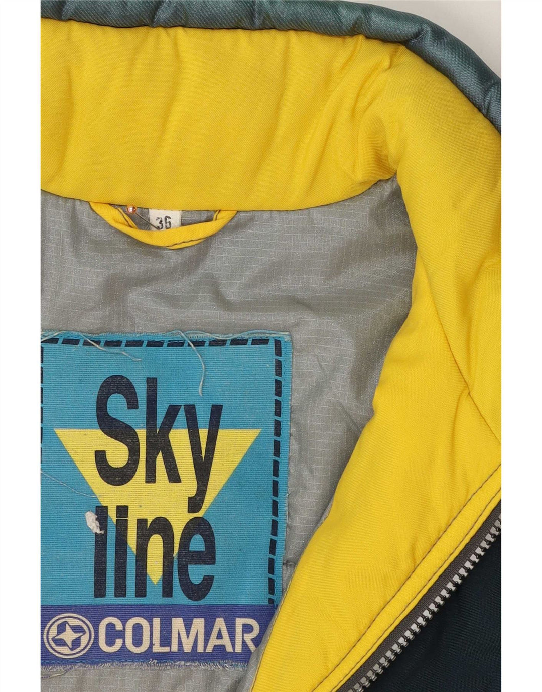 Jachetă de schi cu grafică Colmar pentru bărbați IT 36 Small Yellow Colorblock Poliamidă