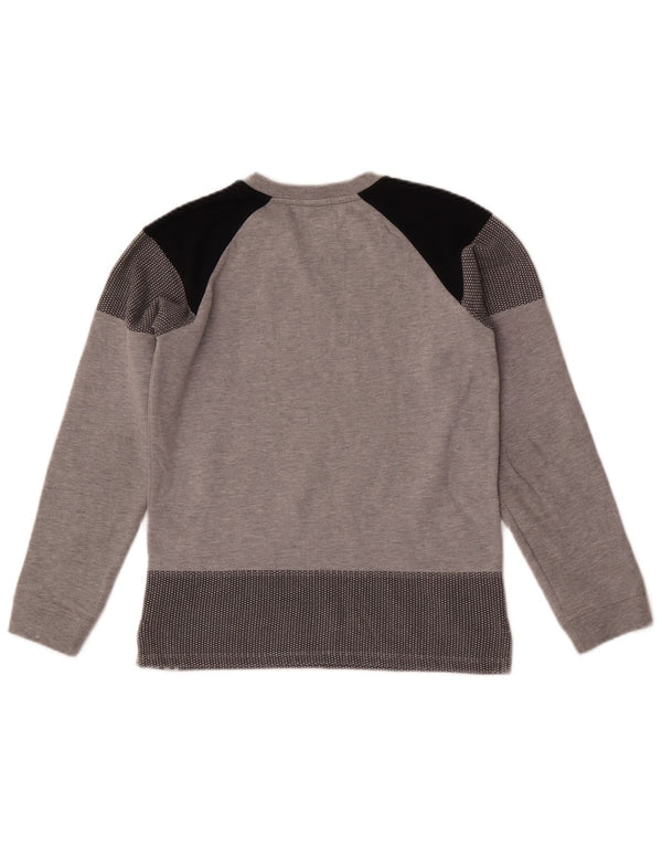 Hanorac cu grafic pentru fete Armani Junior Pulover 11-12 ani, gri, bloc de culoare