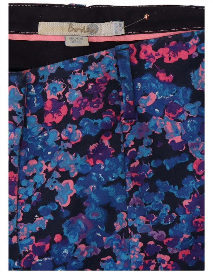 BODEN Pantaloni chino subțiri pentru femei UK 12 Medium L30 L28 Multicolori Floral