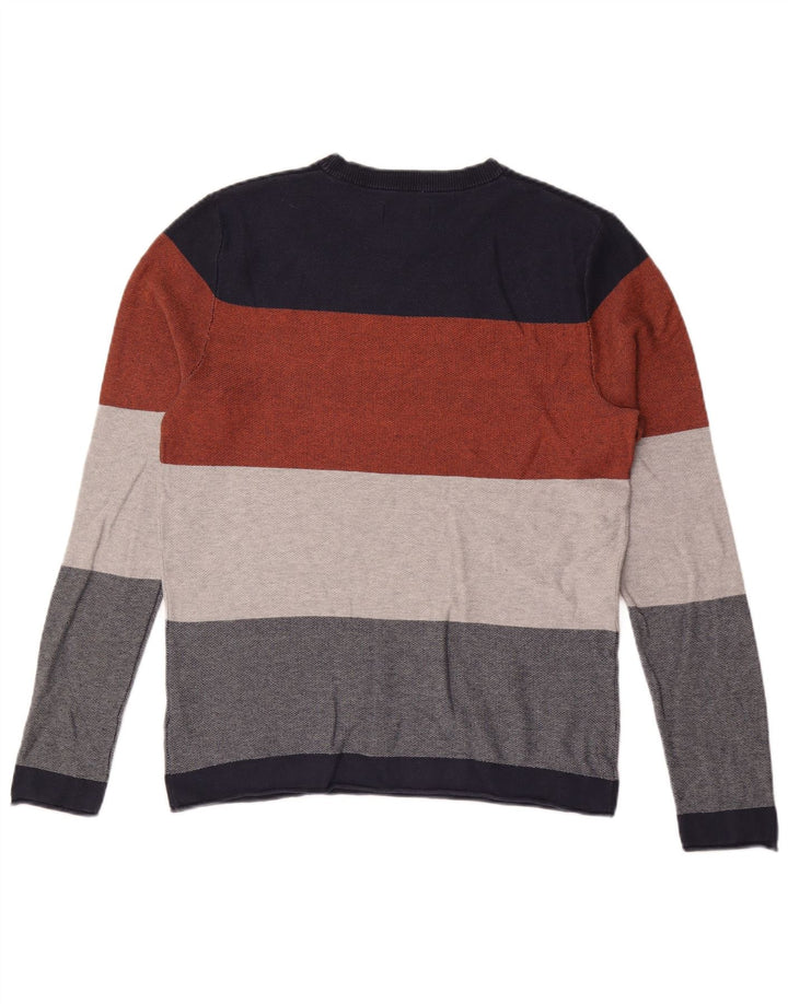 Jack & Jones Top pentru bărbați cu mânecă lungă din bumbac cu dungi medii multicolore