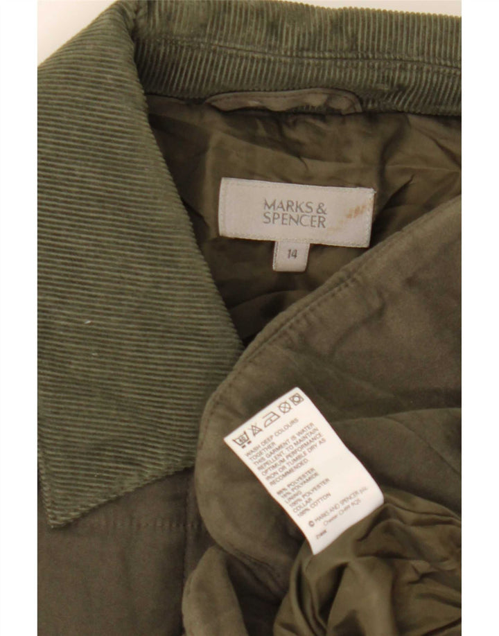 Jachetă matlasată pentru femei Marks & Spencer UK 14, mare, kaki, poliester