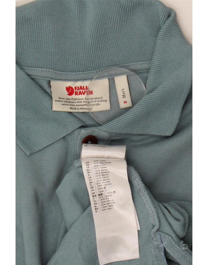 Tricou polo pentru bărbați Fjall Raven, bumbac albastru mediu