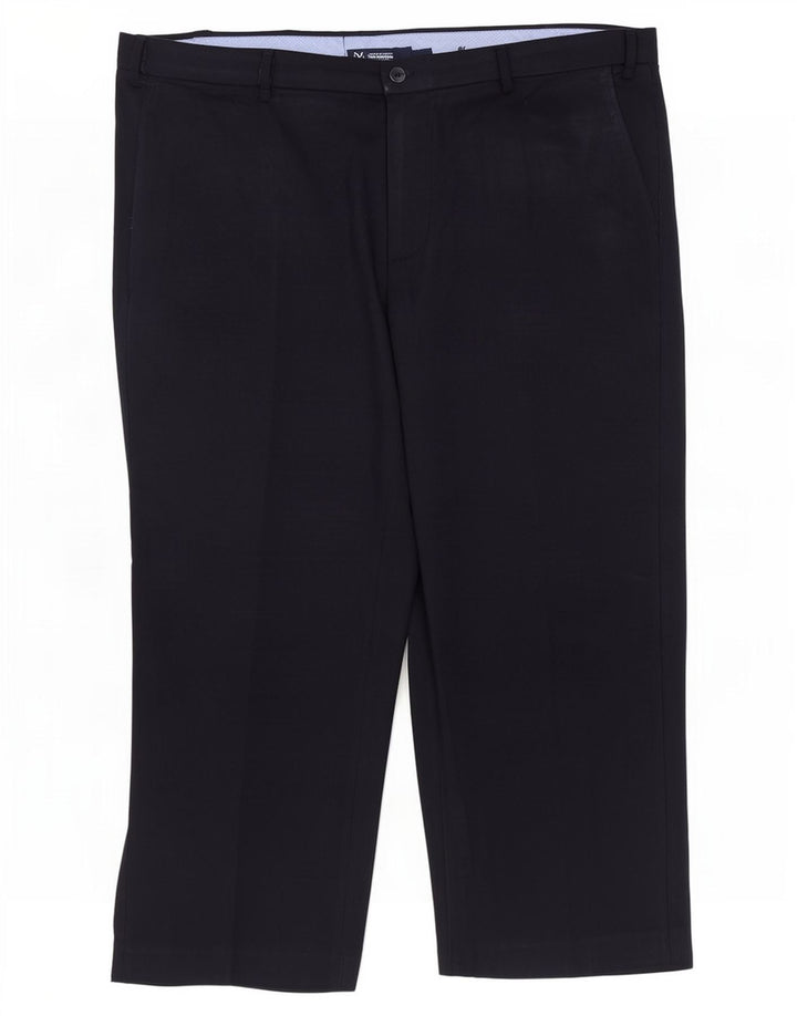 Pantaloni tăiați obișnuiți pentru bărbați Marks & Spencer L44 L26 Poliester bleumarin