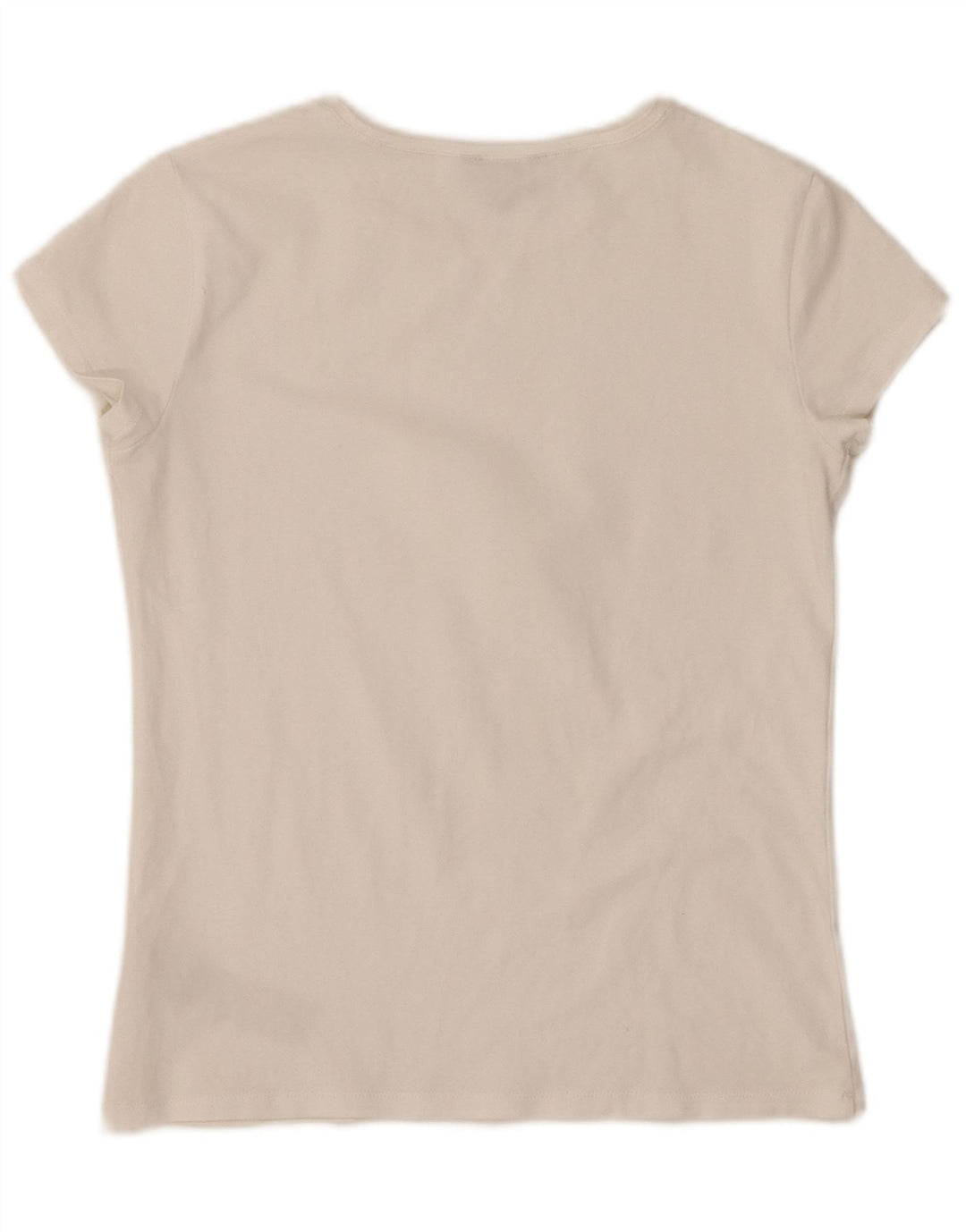 MASSIMO DUTTI Tricou pentru femei Top UK 8 Small White Bumbac