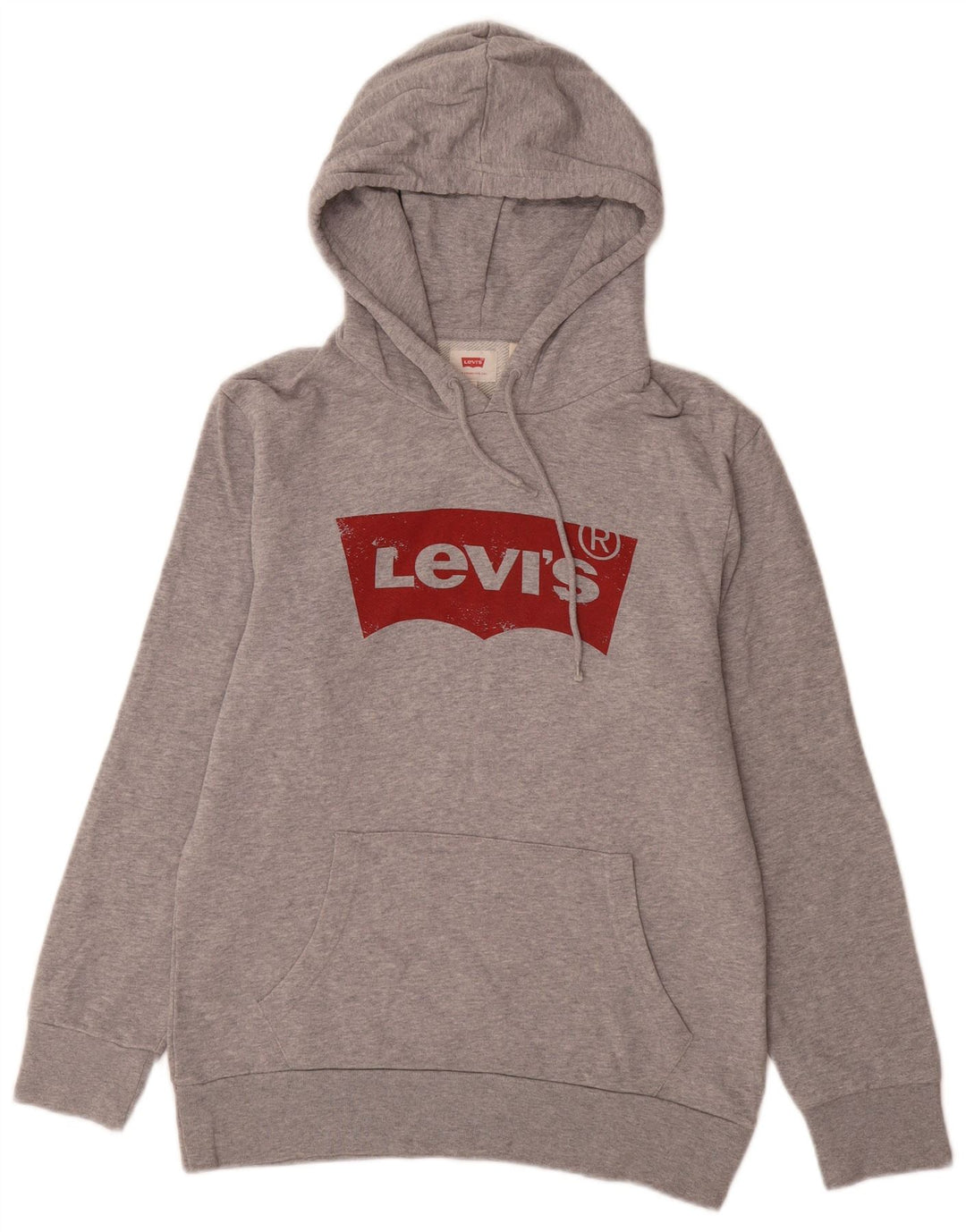 Pulover cu capotă cu grafică LEVI'S pentru bărbați, bumbac, gri mic