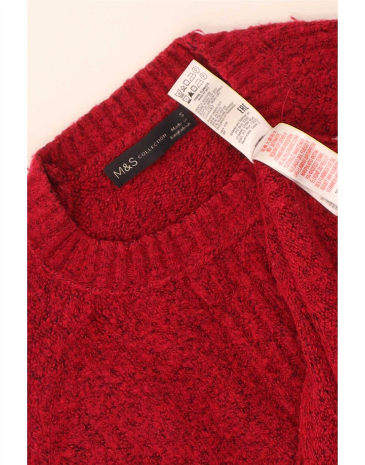 Marks & Spencer Pulover supradimensionat pentru femei cu decolteu rotund UK 10 Small Red