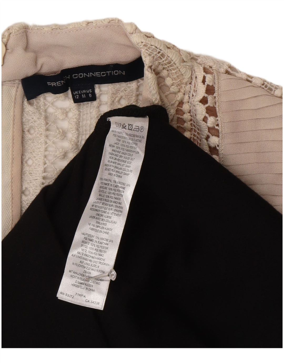 Rochie A-Line pentru femei French Connection UK 12 Medium Black Colorblock