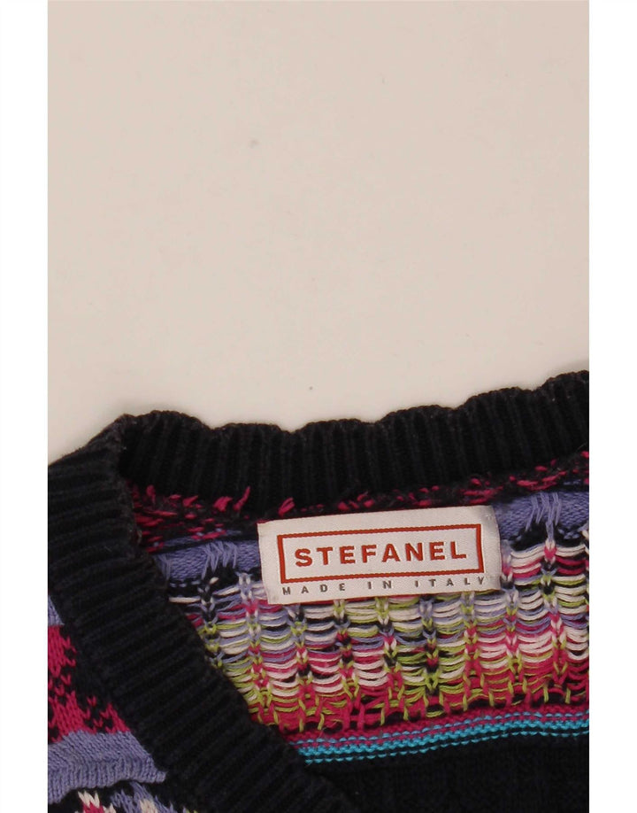 Pulover cardigan pentru femei Stefanel UK 12 Medium Multicolor Geometric