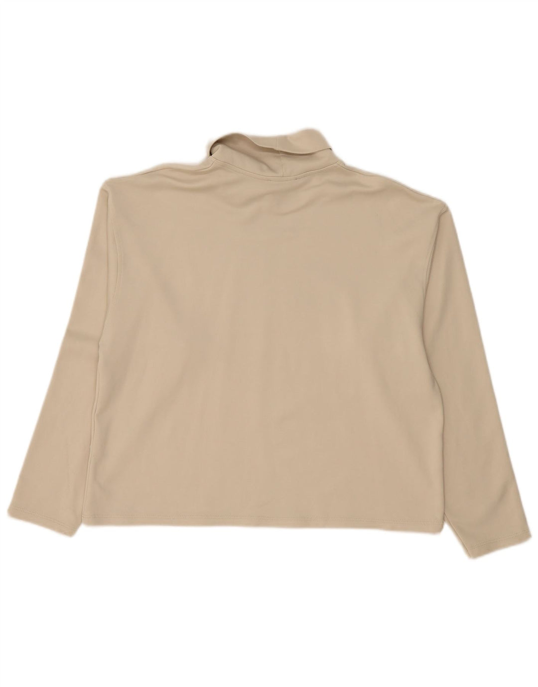 Crop Top pentru femei Zara cu mânecă lungă UK 14 Medium Bej Poliamidă