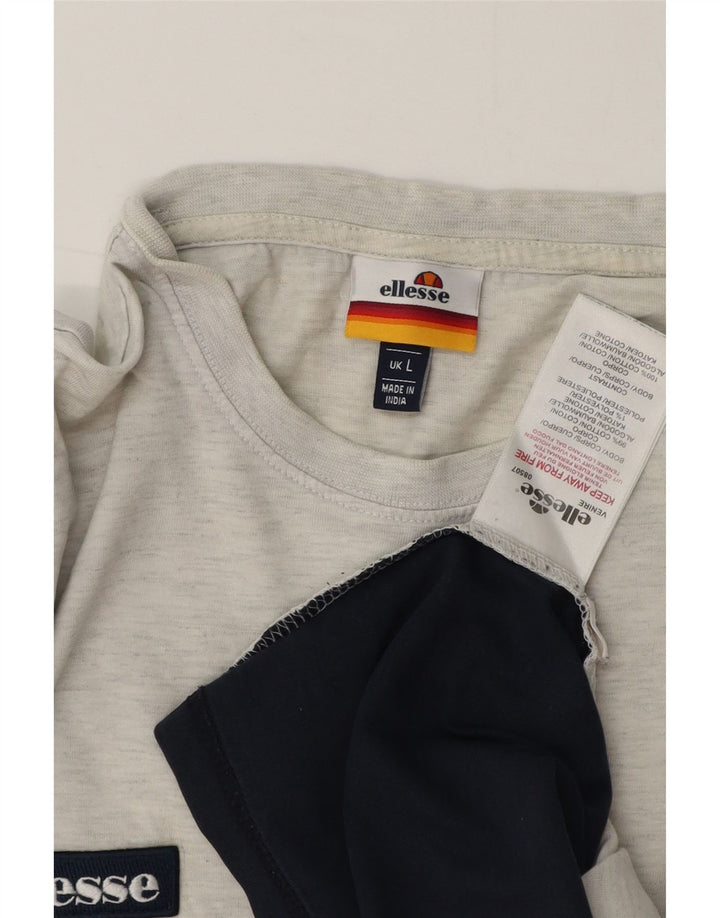 Tricou pentru bărbați Ellesse Top mare, gri, bumbac color bloc