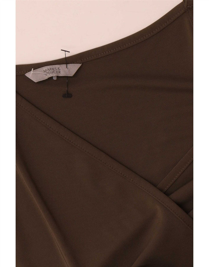 Rochie A-Line fără mâneci pentru femei Marks & Spencer UK 12 Medium Khaki