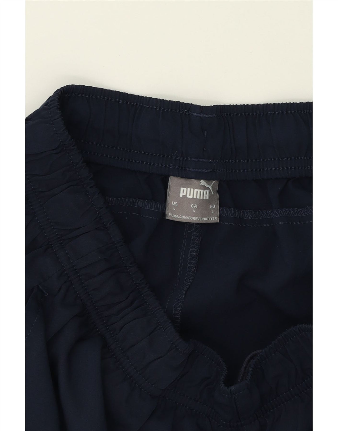 PUMA Womens Sport Shorts UK 14 Large  Navy Blue Polyester Vintage Puma and Second-Hand Puma from Messina Hembry 