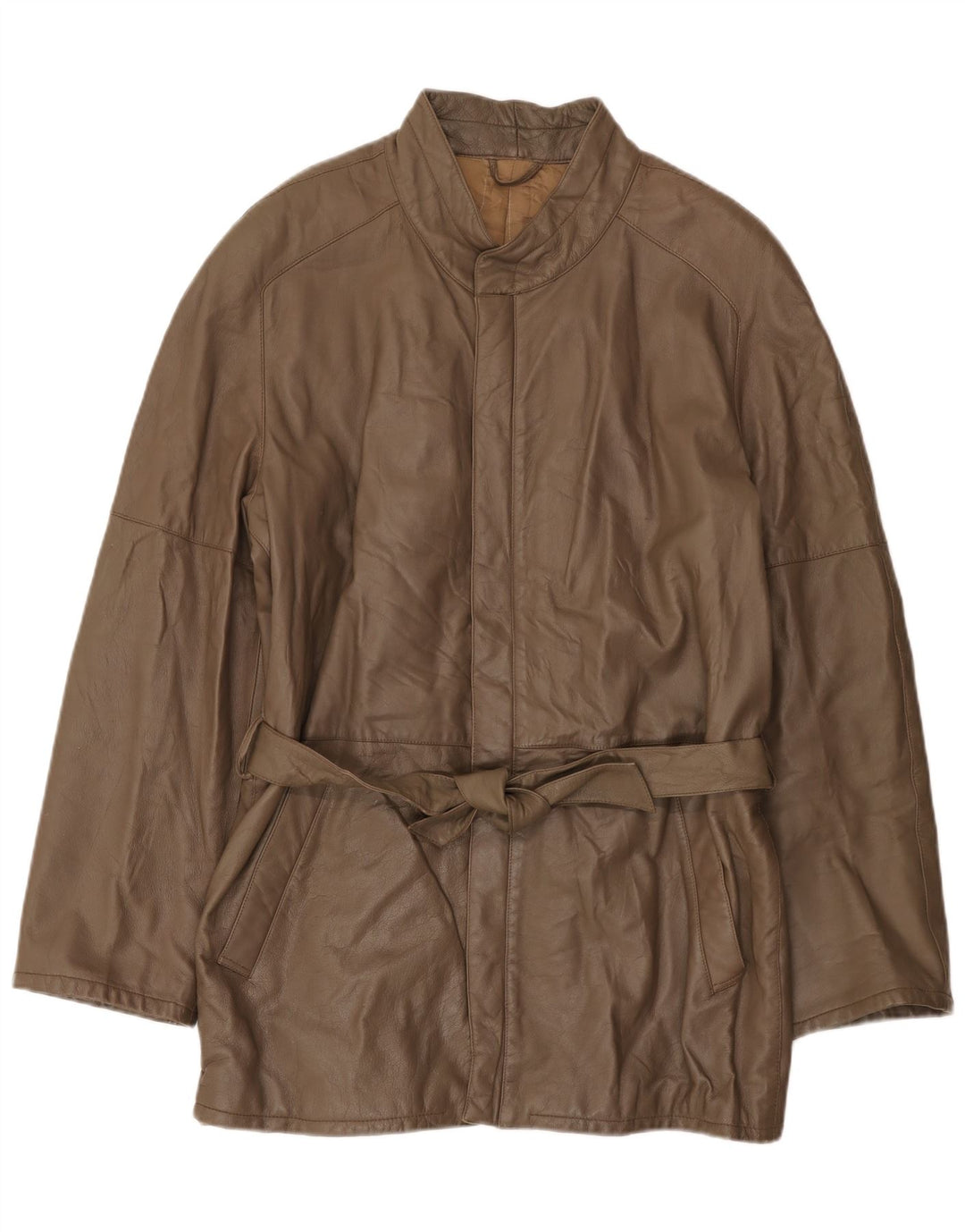 Jachetă de piele vintage pentru bărbați IT 56 3XL maro
