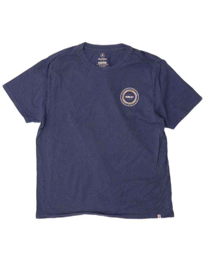 Tricou grafic pentru bărbați Hurley Top mare, albastru, bumbac