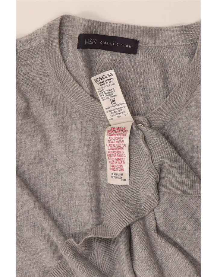 Pulover cardigan pentru femei Marks & Spencer UK 14 Medium Gri Viscose