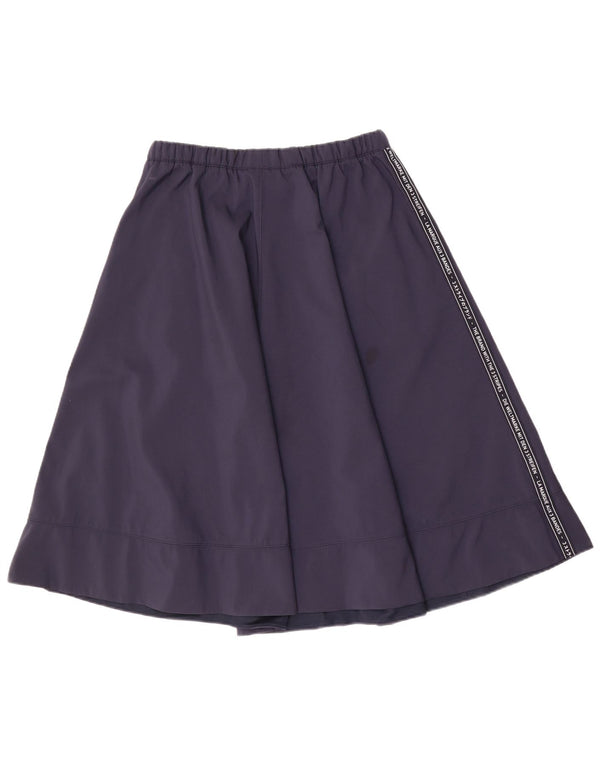 ADIDAS Womens Graphic Flared Skirt UK 8 Small W28  Navy Blue Nylon