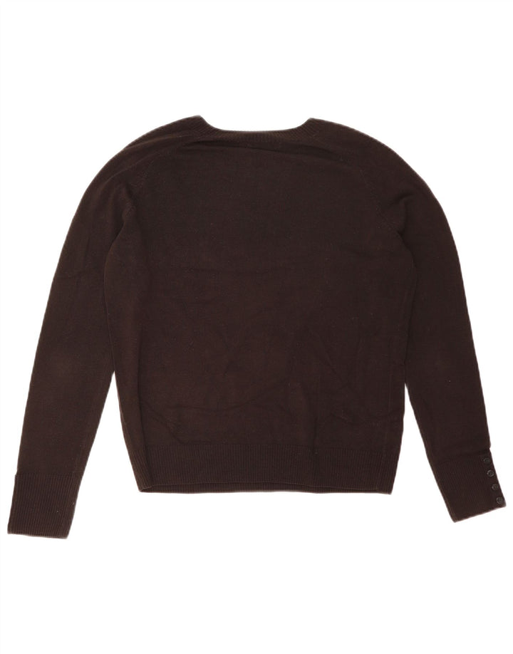Pulover pentru femei Marks & Spencer cu gât cu barca UK 12 Medium Negru