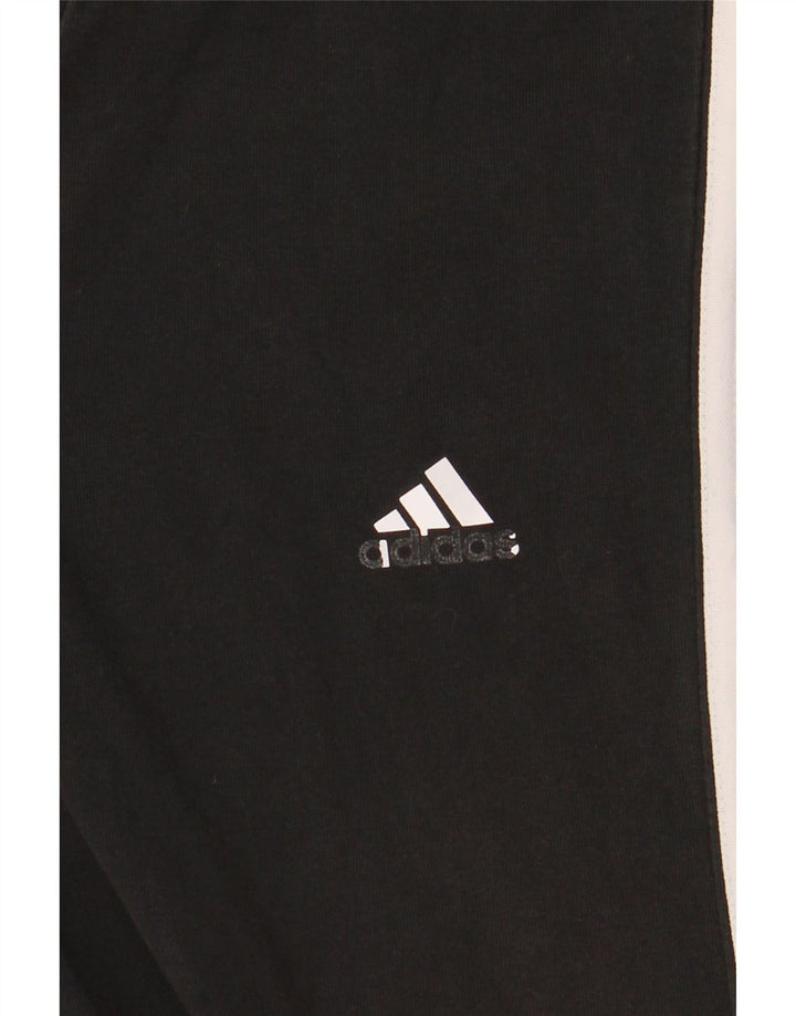 ADIDAS Womens Leggings UK 8 Small  Black Cotton