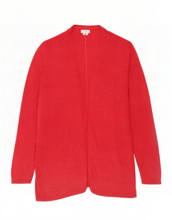 Pulover cardigan deschis pentru femei Fat Face UK 16 Bumbac roșu mare