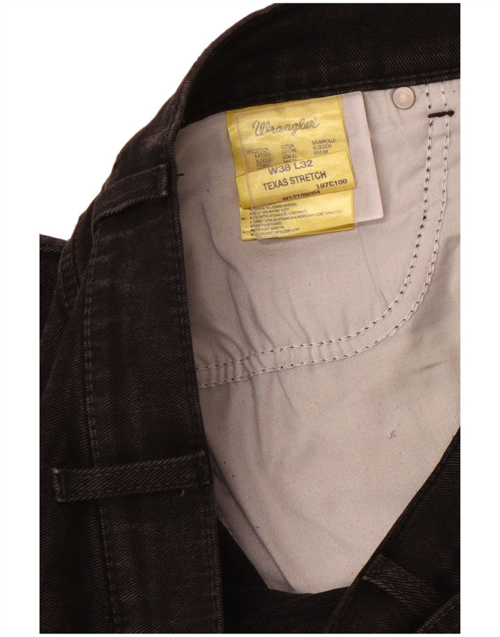 WRANGLER Blugi pentru bărbați Texas Stretch drepte W38 L32 bumbac negru