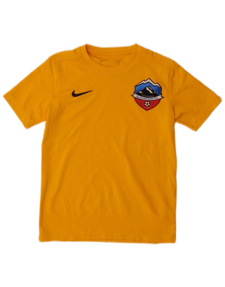 Tricou grafic Nike Dri Fit pentru băieți Top 8-9 ani Poliester galben mic