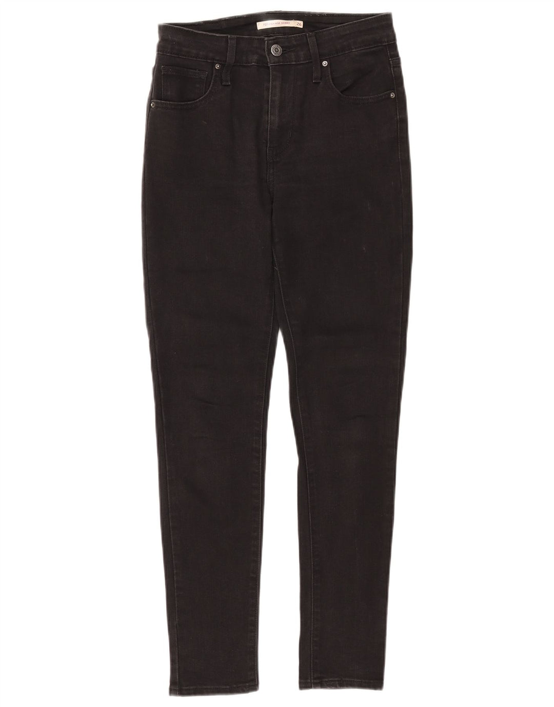 Blugi skinny cu talie mare 721 LEVI'S pentru femei L26 L27 bumbac negru