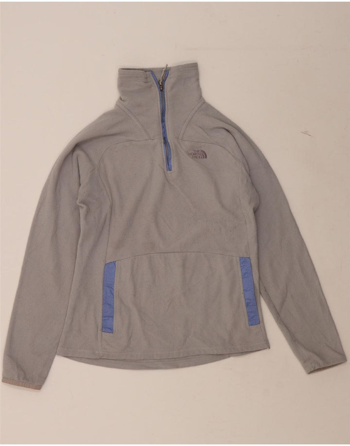 THE NORTH FACE Womens Zip Neck Fleece Jumper UK 14 Medium Grey Vintage The North Face and Second-Hand The North Face from Messina Hembry 