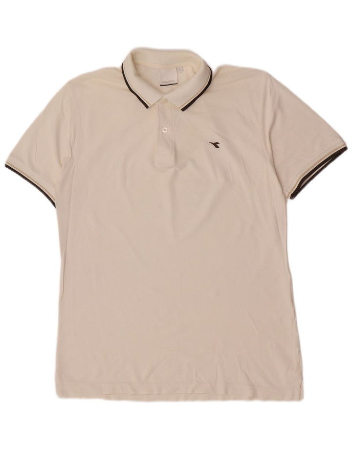 Tricou polo pentru bărbați Diadora, mare, alb