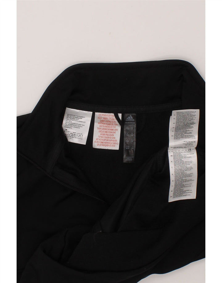 ADIDAS Boys Tracksuit Top Jacket 7-8 Years Black Polyester Vintage Adidas and Second-Hand Adidas from Messina Hembry 