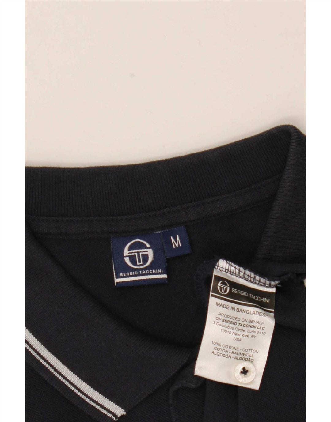 Tricou polo Sergio Tacchini pentru bărbați, bumbac, albastru bleumarin mediu