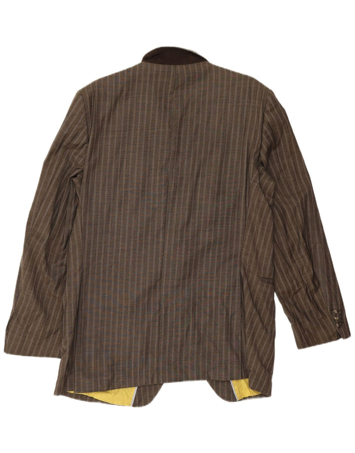 Sacou Tommy Hilfiger pentru bărbați, cu 2 nasturi, IT 52 XL, viscoză maro cu dungi