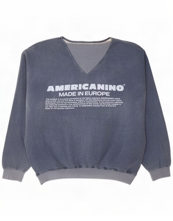 Americanino Pulover supradimensionat cu grafic pentru femei UK 16 Large Blue
