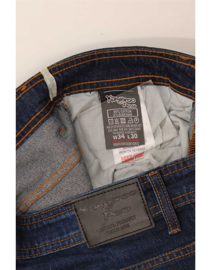 Blugi slim pentru bărbați Kangaroo Poo L34 L30 Bumbac bleumarin