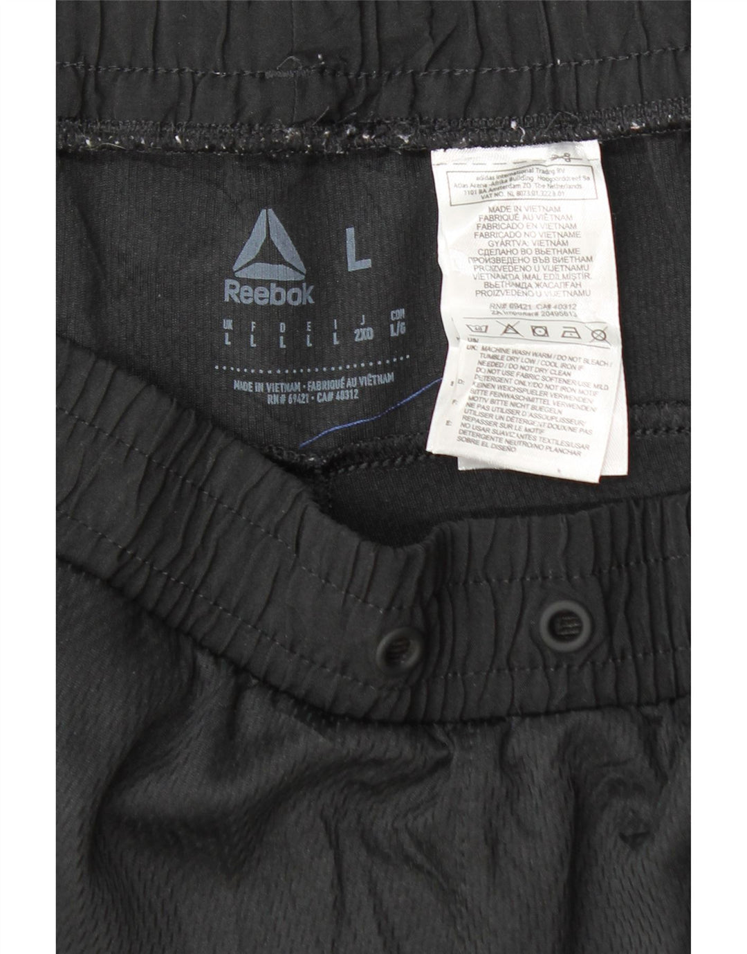 Pantaloni de trening REEBOK pentru bărbați, mari, negru, poliester